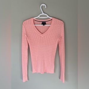 🩰Tommy Hilfiger Vintage Pink Cableknit Sweater (XS)